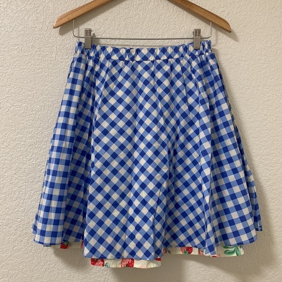Matilda Jane Girls Small Skirt Plaid Strawberry print - Picture 4 of 7